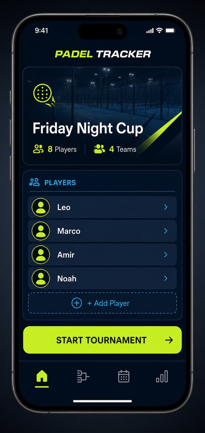 Padel Tracker feature graphic
